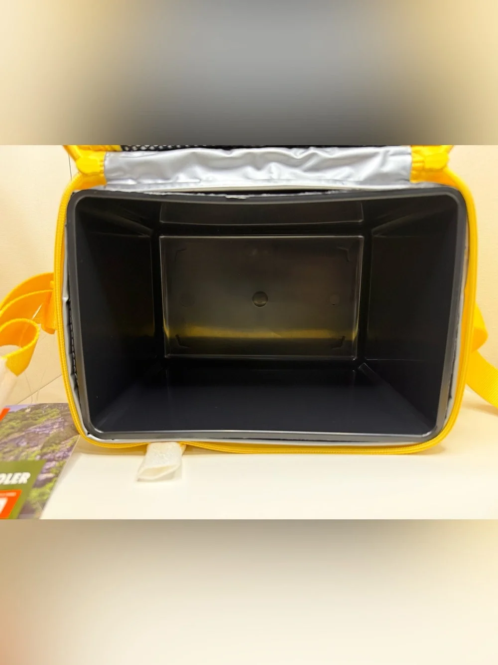 Ozark Trail Yellow and White Striped Soft-Sided Cooler